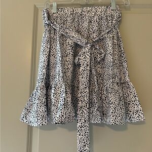 SHEIN white & black spotted skirt